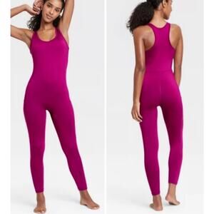 J Dow Fitness Sleeveless Athletic Padded Bra Jumpsuit US Womens XXL Plus